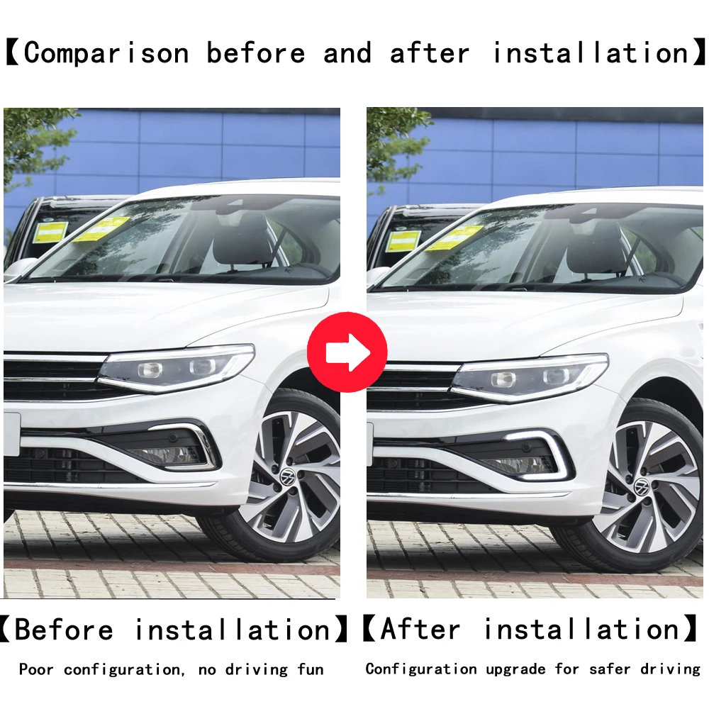 

For Volkswagen Bora 2023 2024 LED DRL Daytime Running Light Daylights Turn Signal Fog Lamp White Yellow Blue Car Accessories