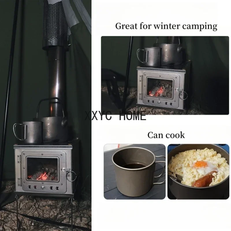 Outdoor Camping Firewood Stove Folding Wood Stove Portable Lightweight Portable Plug-In Stove Picnic