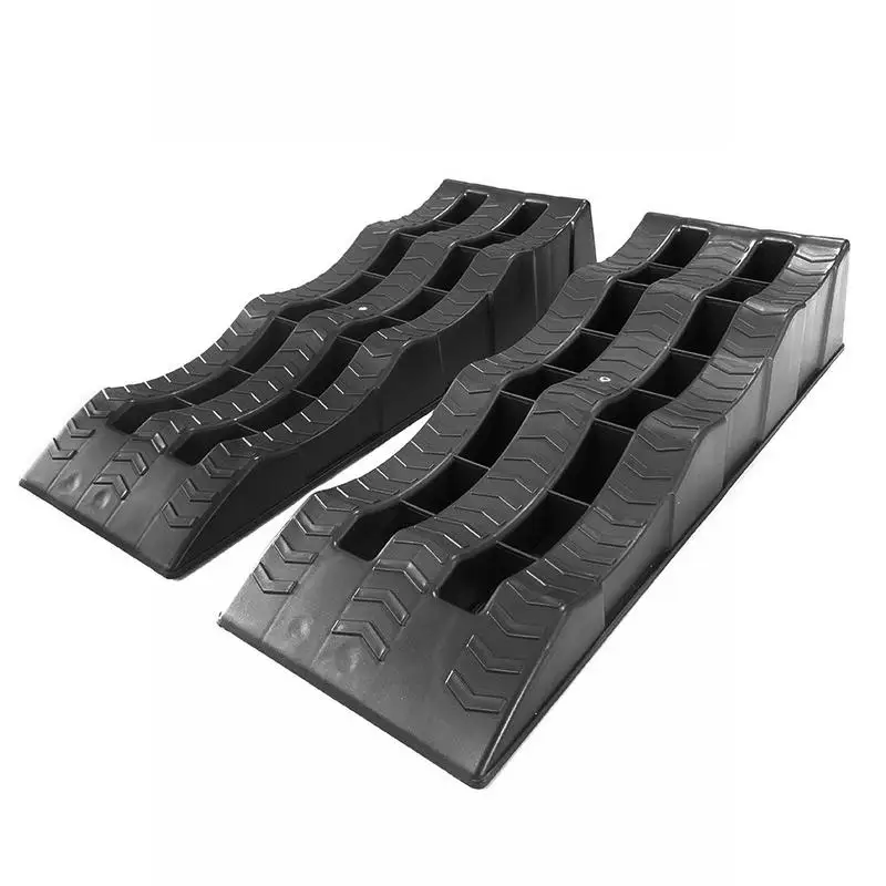 Rampes de nivellement antidérapantes pour camping-car, 2 pièces, cales de roues de pneus, blocs de nivellement de voiture, rampes légères, rampe de seuil robuste