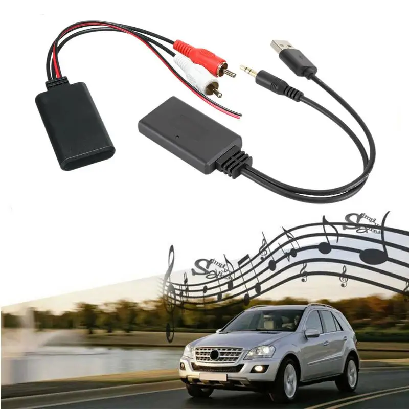 Car Wireless Module Adapter Wireless Audio Adapter Music Radio Stereo Audio Cable Adapter Music AUX Adapter For Car Stereo Sound