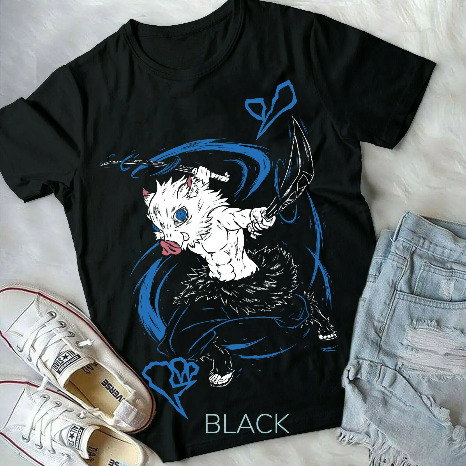 

Inosuke Hashibira T-shirt Kimetsu no Yaiba Demon Slayer Manga Shirt All Size