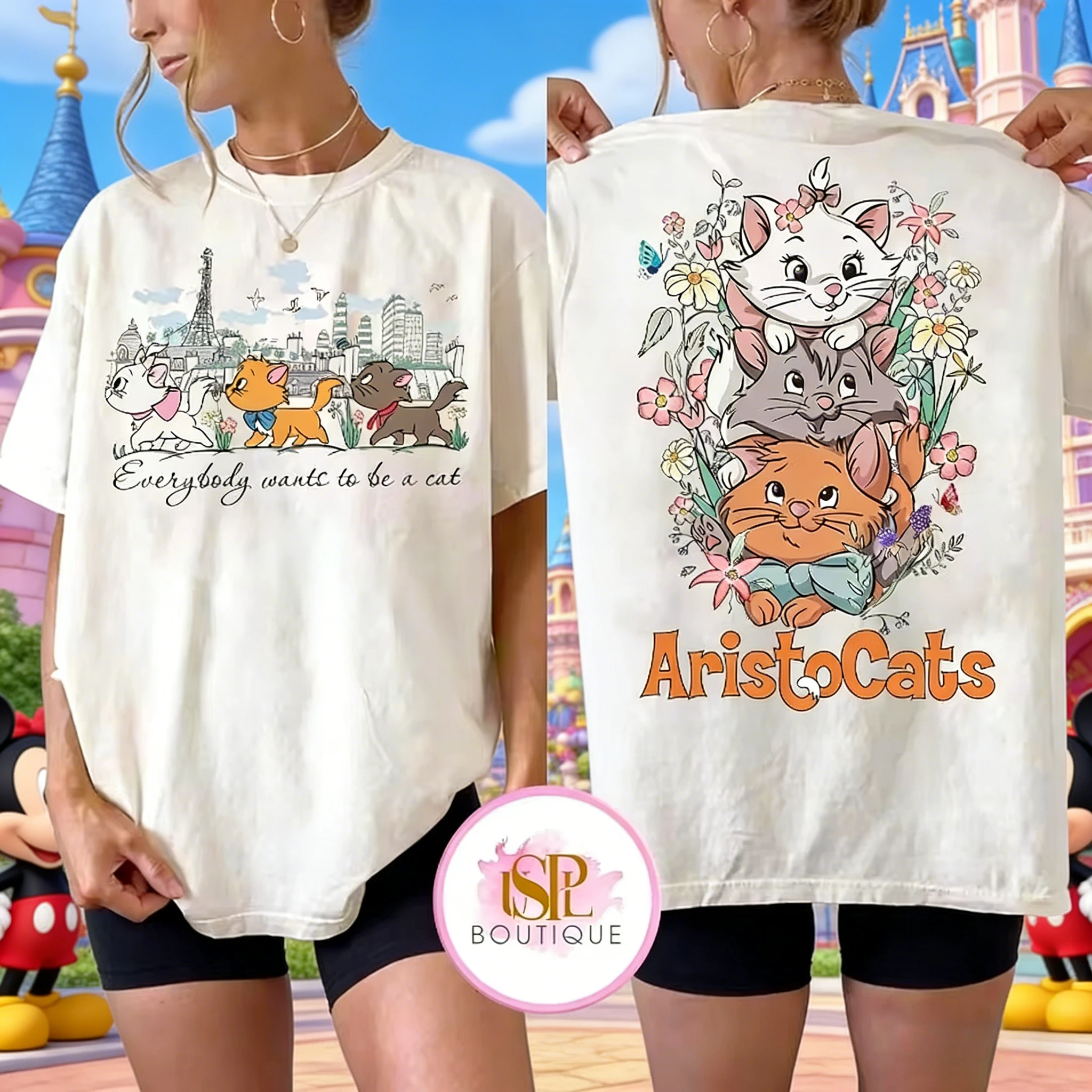 2026 Sommer Disney Mary Toulouse Berlioz Katze T-Shirt Herrenmode Baumwolle Qualität Lässig Lose Kurze Ärmel Klassisch Unisex