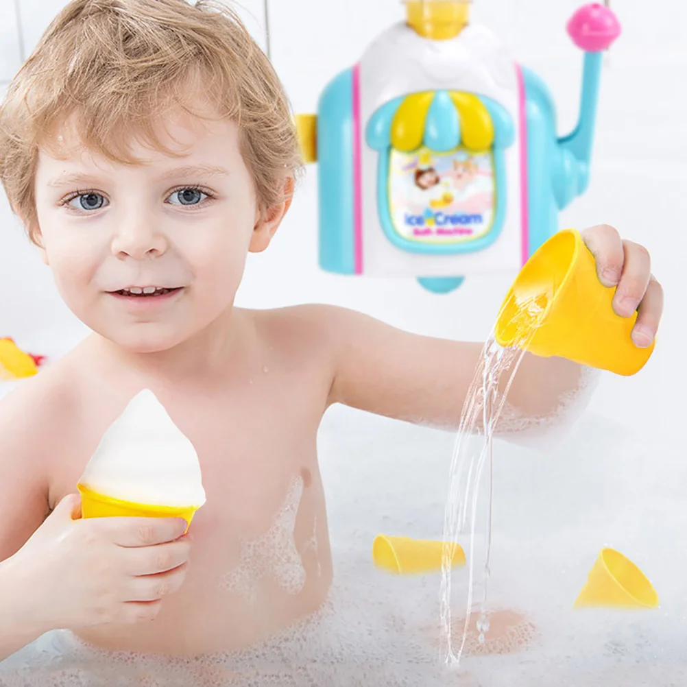 Ice Cream Bubble Machine Baby Bathing Toy Kids Maker Shampoo Stylish Set Creative Toys Abs Plaything Blower