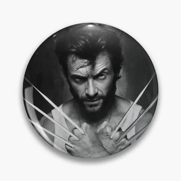 Hugh Jackman  Soft Button Pin Fashion Collar Creative Clothes Cute Women Cartoon Lover Metal Funny Badge Gift Jewelry Hat Brooch