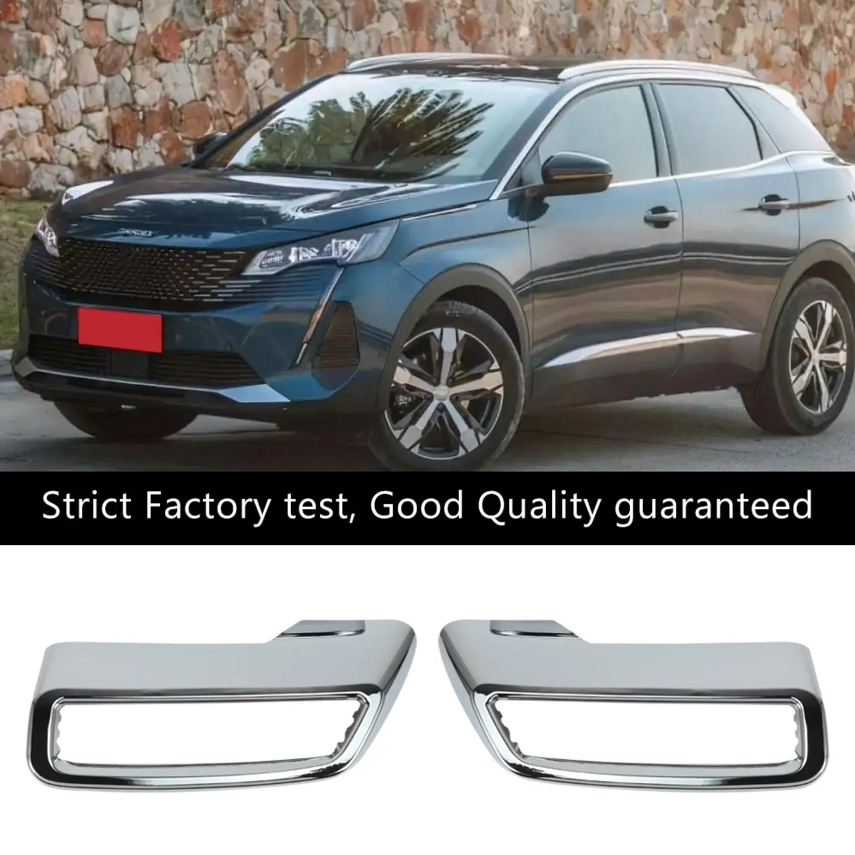 For Peugeot 3008 5008 Allure 2017 - 2019 Exhaust Pipe Tail Cover ABS Rear Exhaust Muffler End Pipe Cover Decoration Trim