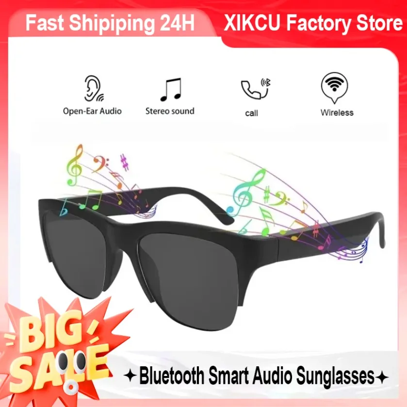 HiFi Stereo Bluetooth Smart Audio Sunglasses Wireless Audio Eyewear UV Ray Protection Eye Care Glasses For Outdoor Cycling