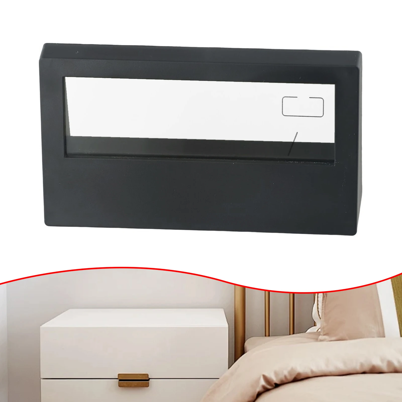 Humidity Alarm Clock Temperature Home Indoor Temperature LCD Screen Office Weather 13*3*7cm 9.6cm X 3.5cm ABS Plastic