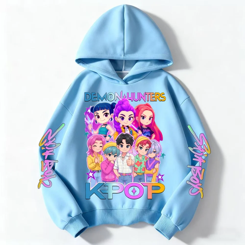 

Girls Hooded Sweatshirt Baby Pullover Hoodies KPop Demon Hunters Huntrix Hoodie Kids Boys Fashion Outerwear Children's Clothing