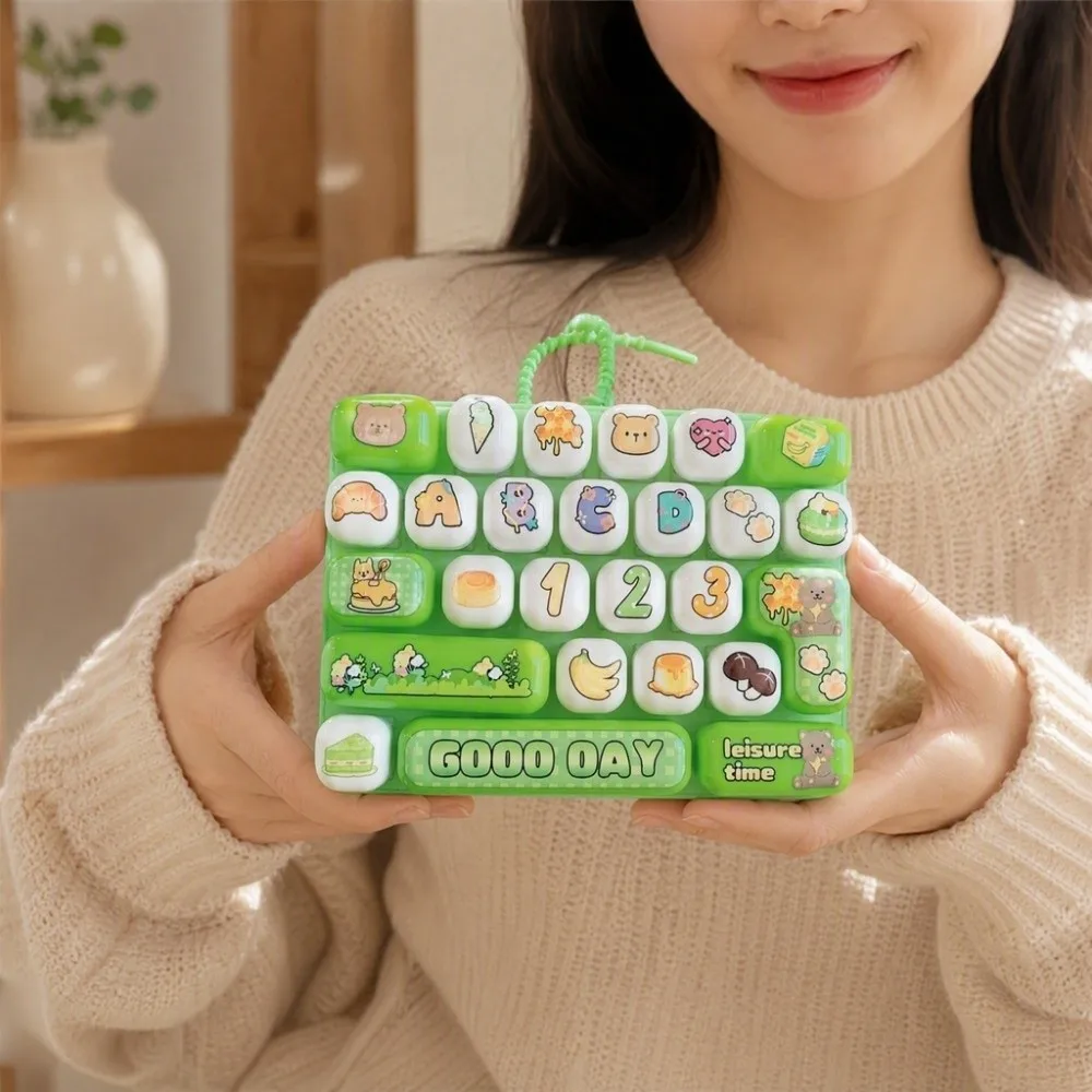 26 Key Decompression Button Cute Cartoon Design Creative Style Mini Keyboard Pendant Bag Hanging Ornament Small Gift