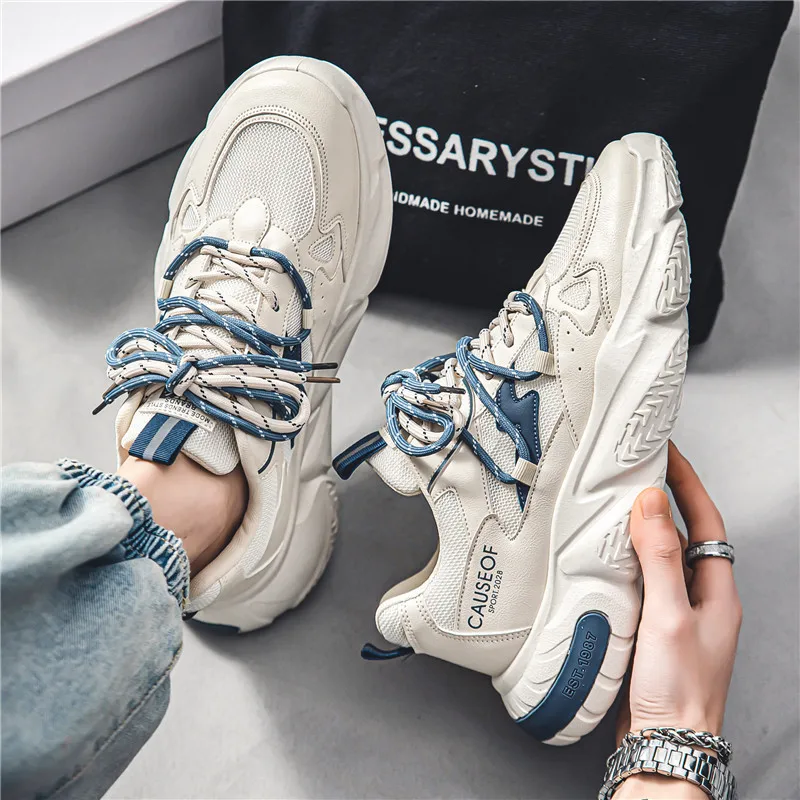

Men Shoes Fashion Platform Sneakers Teenage Mesh Breathable Running Shoes for Men Elevator Designer Shoes Men Zapatillas Hombre