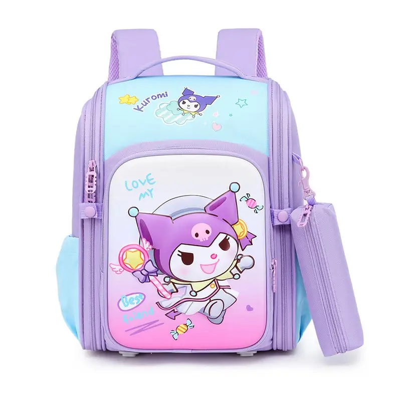 

Sanrio Kuromi anime Cartoon Themed Backpack Cute Large Capacity Commuter Schoolbag for Children Students