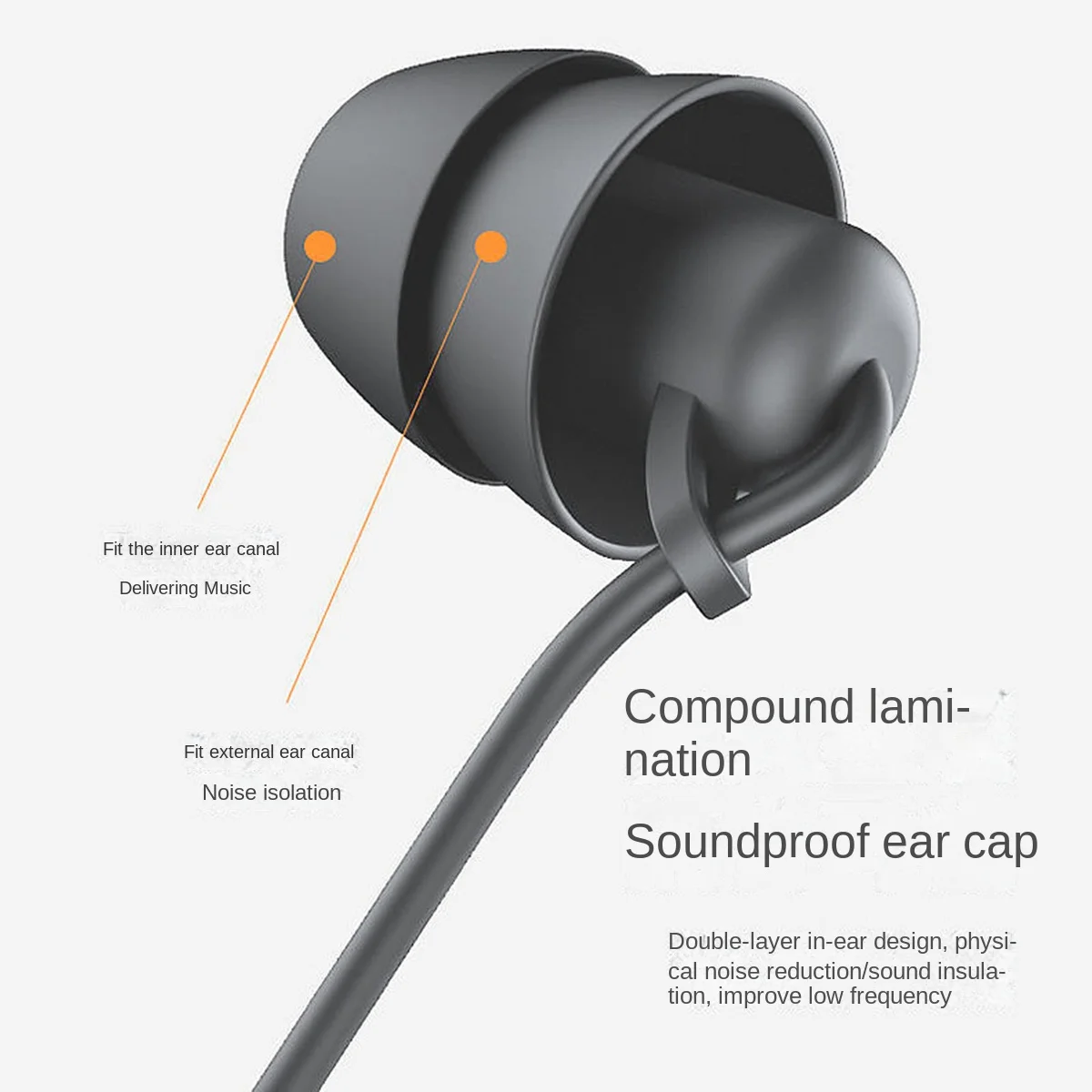 Auricolari a molla da 3.5mm cuffie laterali singole auricolari cuffie cablate per telefono cellulare Computer MP3