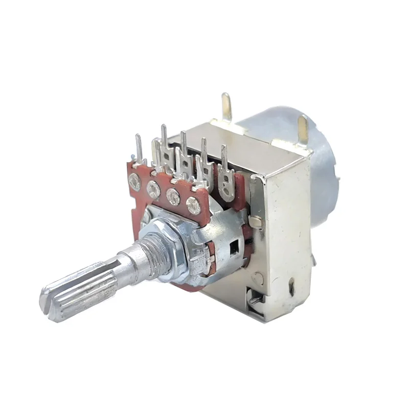 148-Type Power Amplifier With Tap Main Volume Remote Control motor Potentiometer 8-pin B50Kx2 B100K handle length 25mm