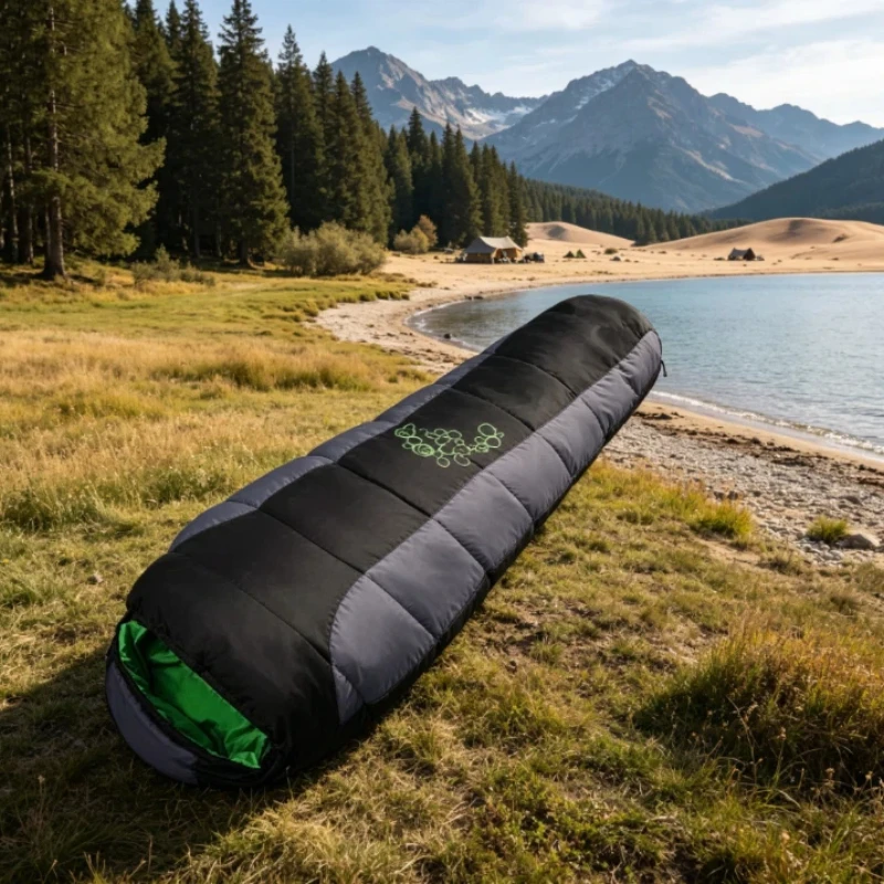 

Autumn and Winter Thick Adult Camping Sleeping Bag Outdoor Mountaineering Camping Portable Comfortable Mommy Sleeping Bag 1500g