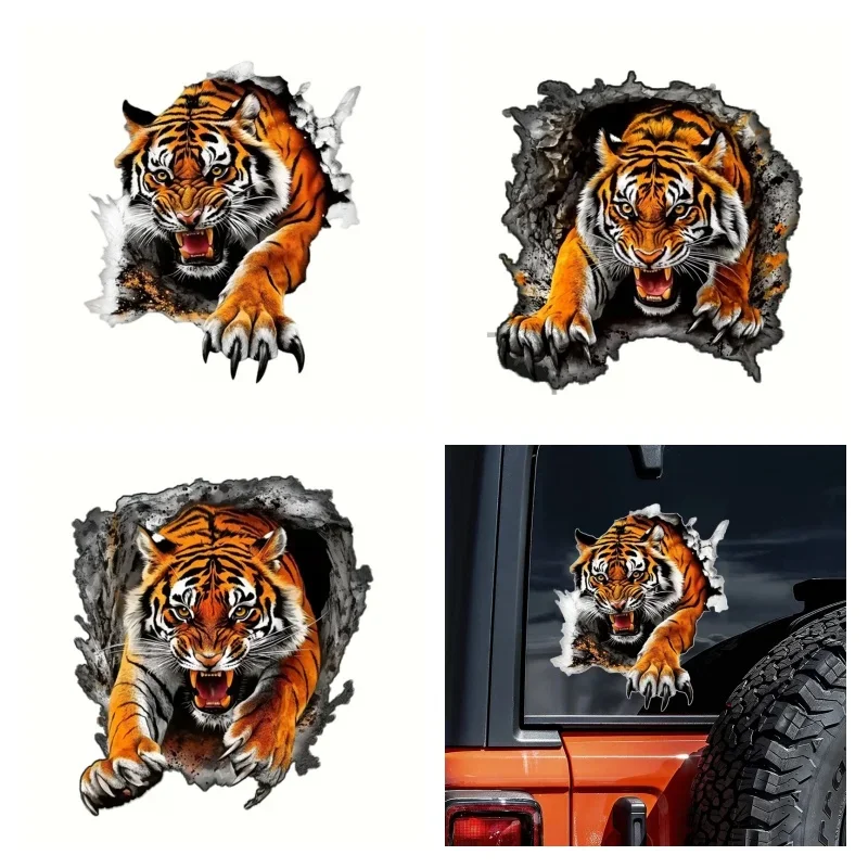 Tiger Head Vinyl Car Stickers Car Body Scratch Covering Decals Auto Decor Accessories