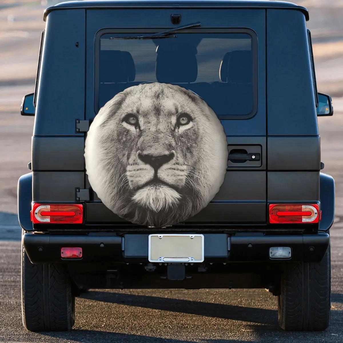 

Male Lion Portrait From South Africa Tire Cover Wheel Protectors Weatherproof Universal for Jeep Trailer RV SUV Truck