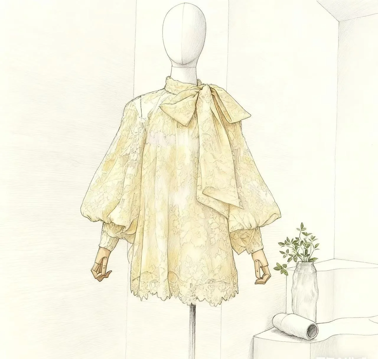 

2025 New Fashion Milk Tea Color Long Sleeve Lace See Through Blouse Tops