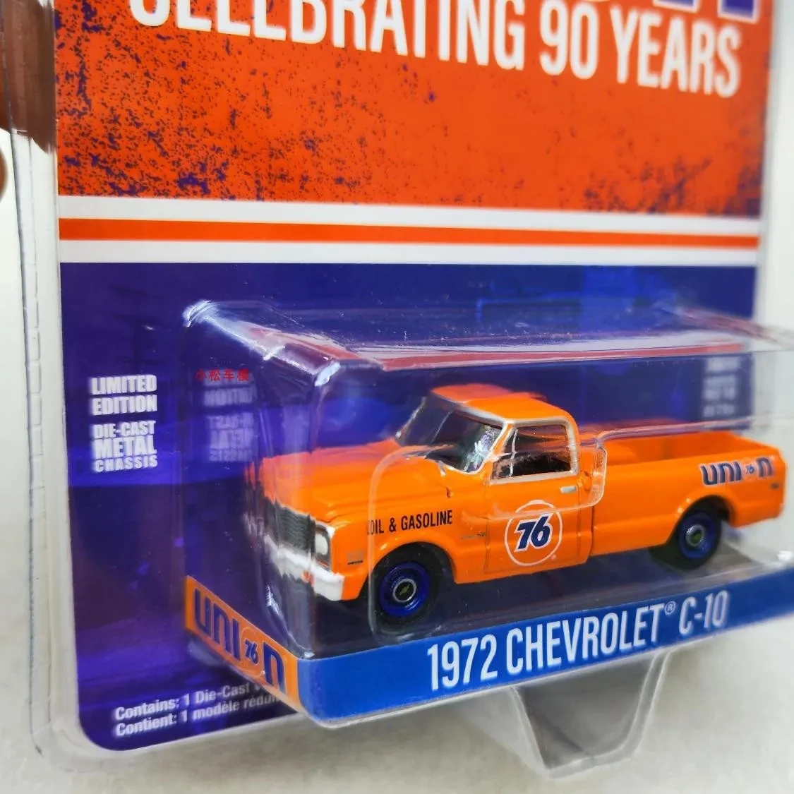 GreenLight 1:64 1972 Chevrolet C-10- Union 76 Celebrates 90th Anniversary Diecast Alloy Car Model Collectible Gift