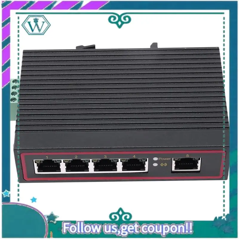 

A75Q-5X 5-Port RJ45 10/100M Ethernet Desktop Switch Hubs Network Laptop DIN Rail Type