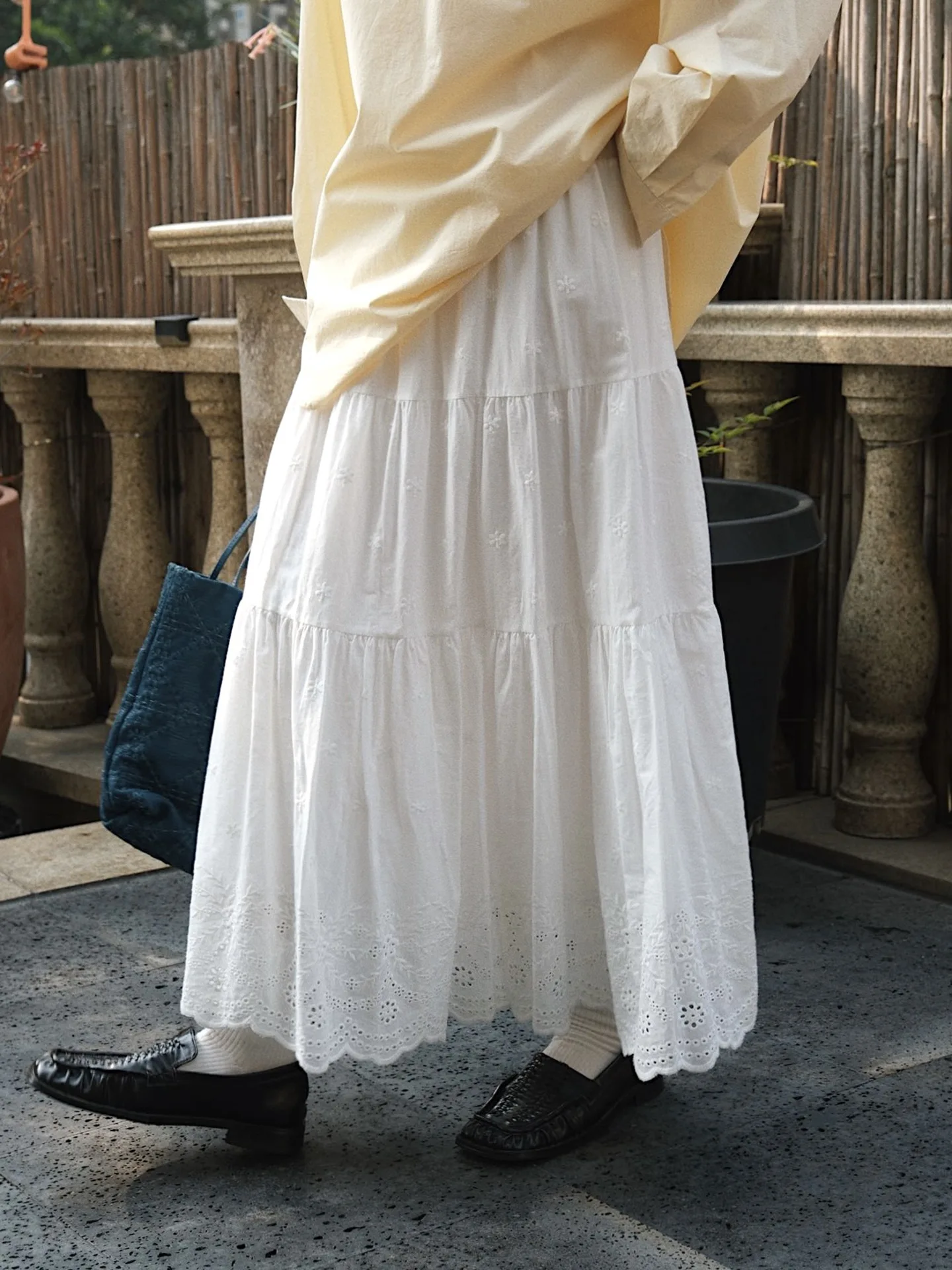 2026 Women Summer White Long Skirt Boho Elegant Hollow Out A-Line Skirt Saias High Waist Women Skirt Saia Longa Falda Jupe