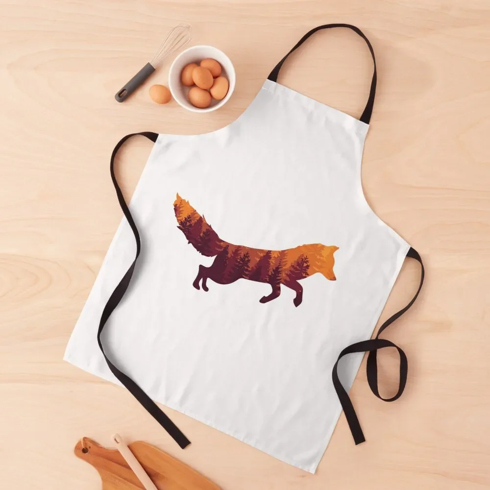 

Forest Fox Apron barber men Women's Dress For Women Kitchen Kitchen Tools Apron