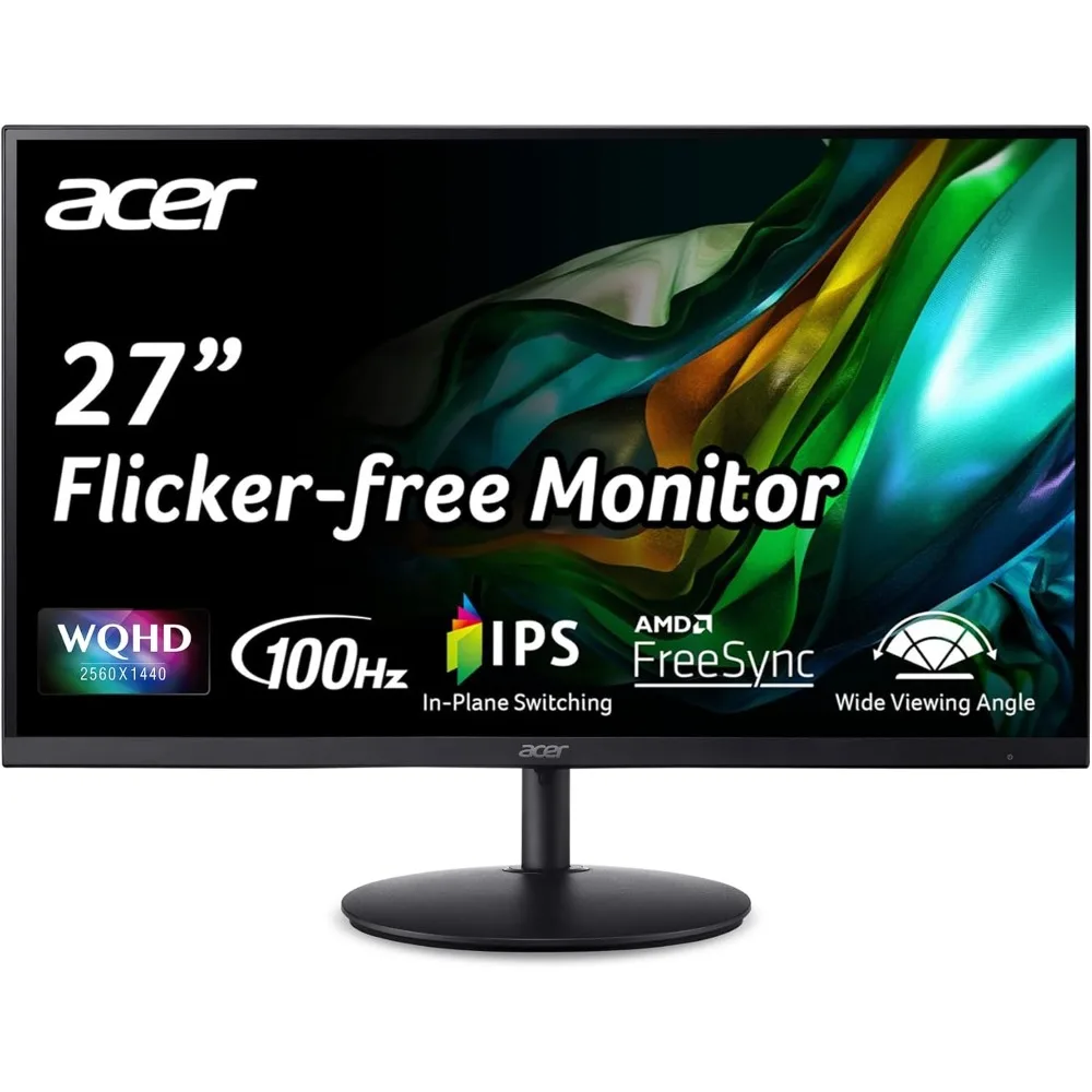 SH272U-Pelle Miphux 27 Pouces WQHD 2560x1440, Moniteur Ultra-Mince pour Maison et Bureau, AMD FreeDivi1 ms VRB 100Hz, Cadre Zéro, Recommandé