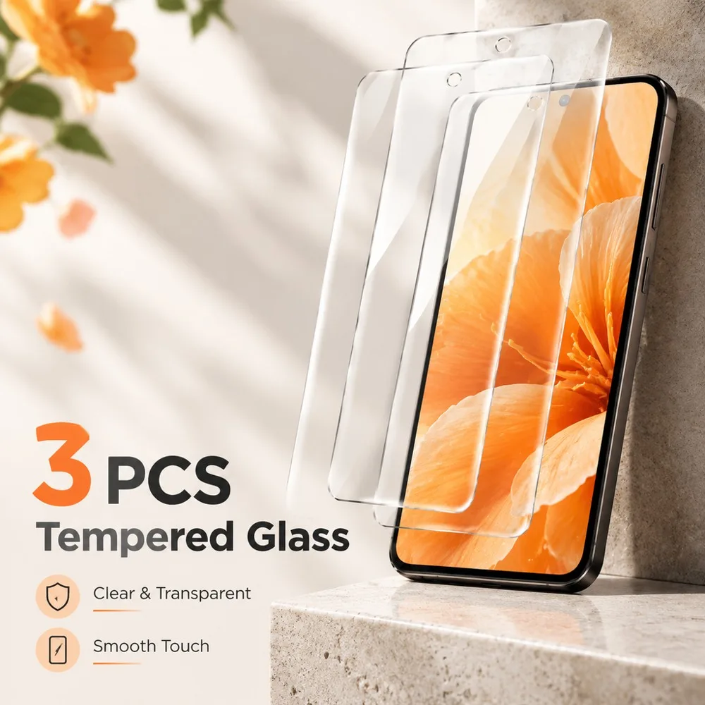 3PCS Screen Protector For Samsung Galaxy A07 A15 A16 A23 A17 A24 4G Tempered Glass For Samsung Galaxy A25 A26 A27 A31 A32 4G HD