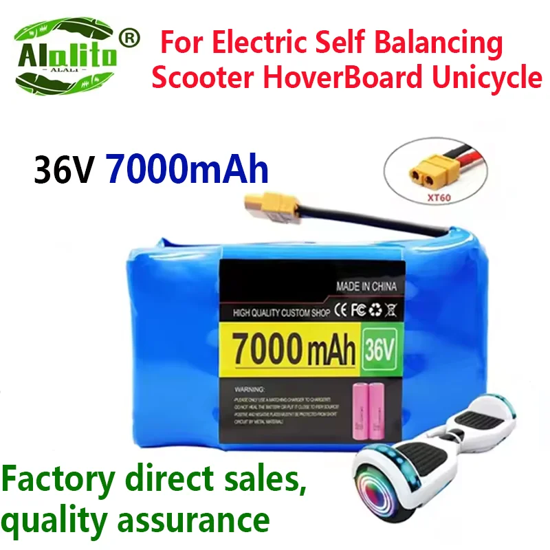 10s2p Battery Packs Rechargeable Lithium Ion Battery for Electric Self Balancing Scooter HoverBoard UnicycleGenuine 36V 7.0Ah