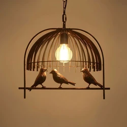 Black Nordic Bird Lights Bedroom Dining Room Pendant Lamp Kitchen Lamp Restaurant Cafe Light Chandelier DropLight
