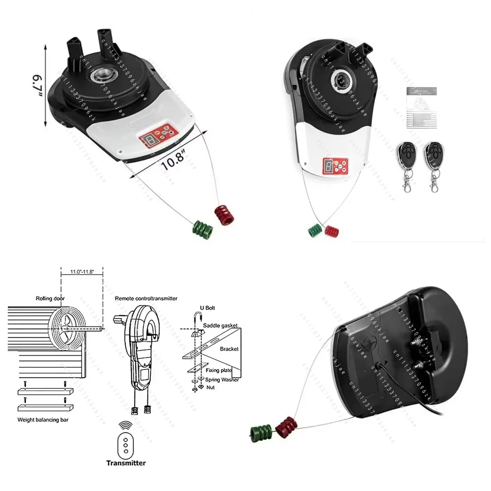 Electric Roller Door Opener for Garage, 12V/24V DC Working Voltage