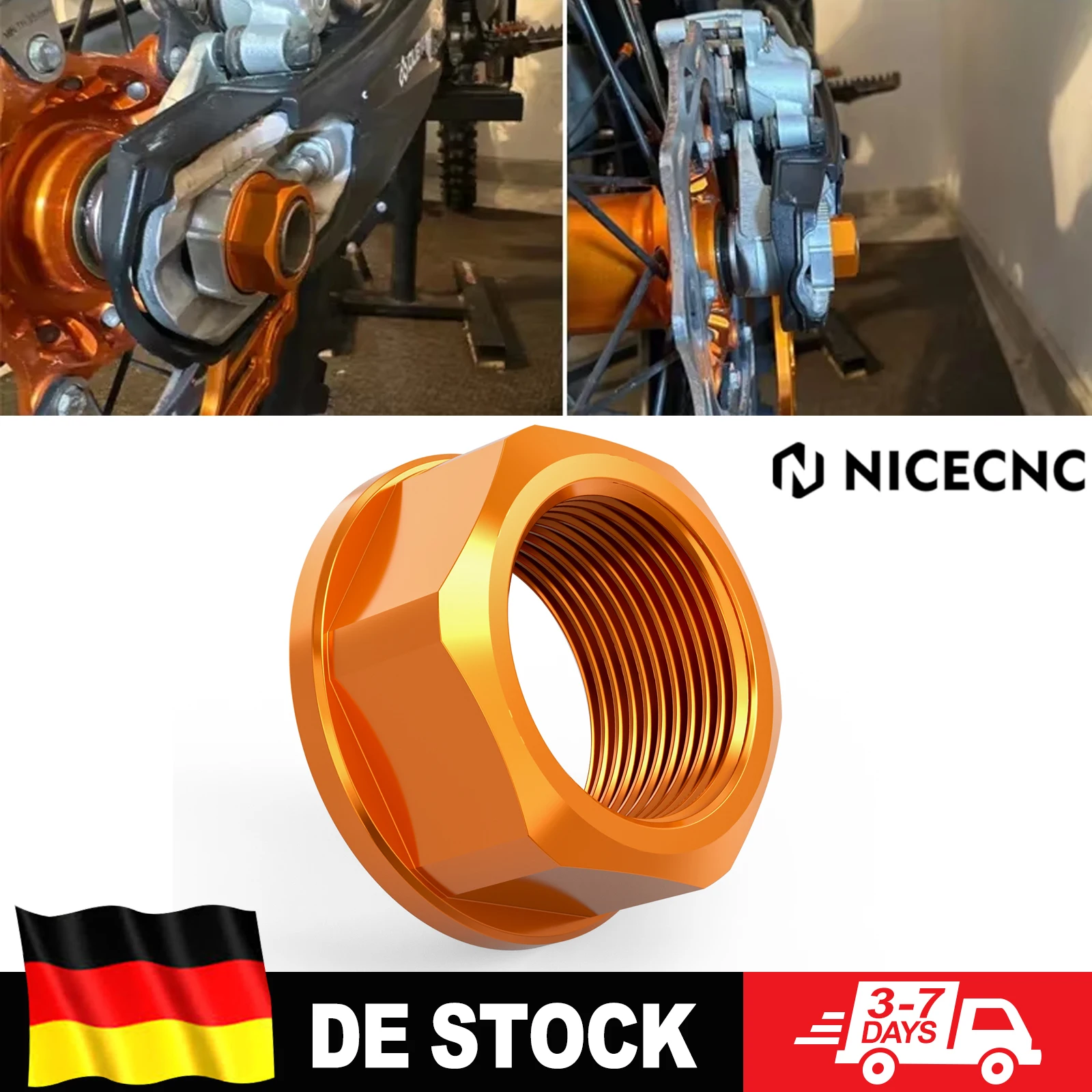 NICECNC per KTM 690 Enduro R SMC R 2008-2025 SX 125 SX 250 SXF 250 SXF 450 XC 300 XCF 350 2013-2022 M25 Dado per Asse Ruota Posteriore
