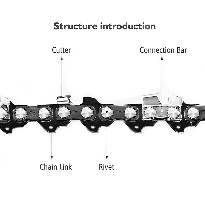 1/2/3/4Pcs 10 Inch Metal Chainsaw Chain 3/8