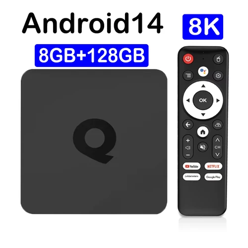 Q1 Android 14 Smart TV Box Allwinner H313 Wifi 5G Streaming Media Player asistente de Google Ram 4GB 8GB Rom 64GB 128GB decodificador