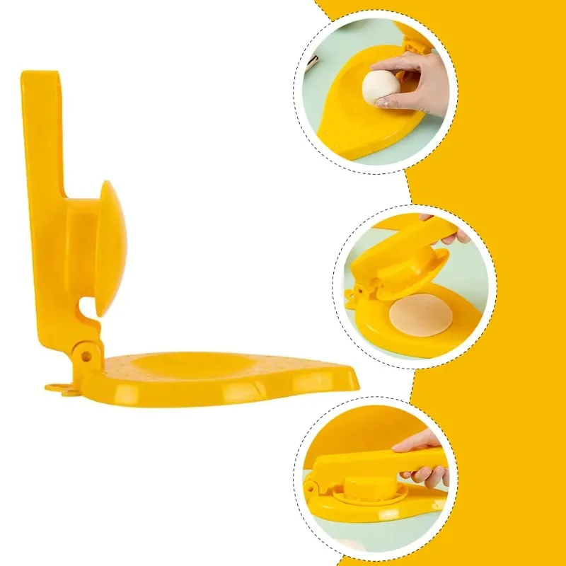 ​​Manual Dumpling Press Mold, 2-in-1 Dough Presser & Wrapper Maker - Food Grade Stainless Steel for Gyoza/Empanada Kitchen Tool