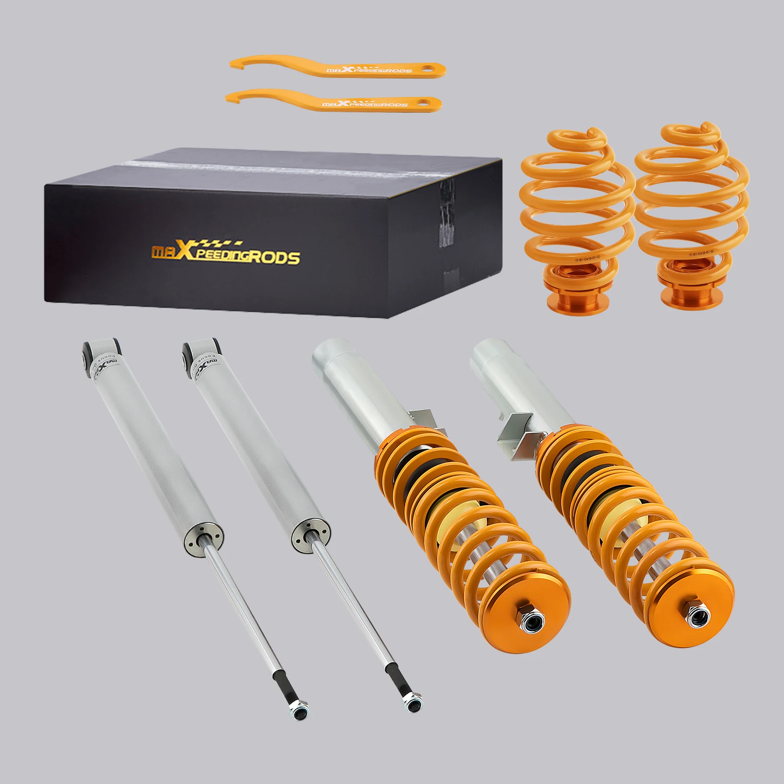 MaXpeedingrods BMW E46 316i 318d 320i, 323i 325i 328i 330i 용 코일오버, 1998-2006 높이 조절 가능 서스펜션 키트 스트럿