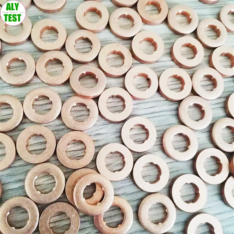 ALYTEST 100PCS The Injector Copper Washer F00VC17504 For  0445120007