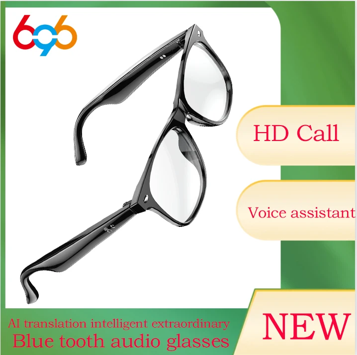 

2025 AI Translation Intelligent Blue Tooth Glasses HD Call Waterproof Smart Glasses Voice Assistant Anti Blue-Light Sunglasses