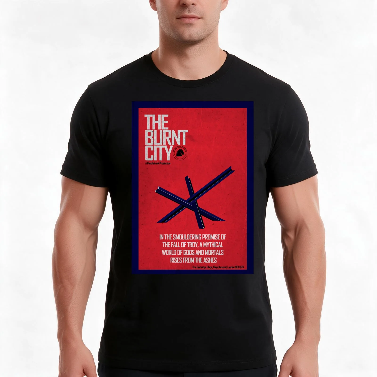 The Burnt City T-Shirt, Summer Casual Cotton Tee, Oversized Streetwear Tops, Vintage Graphic Print, Loose Fit Short Sleeve