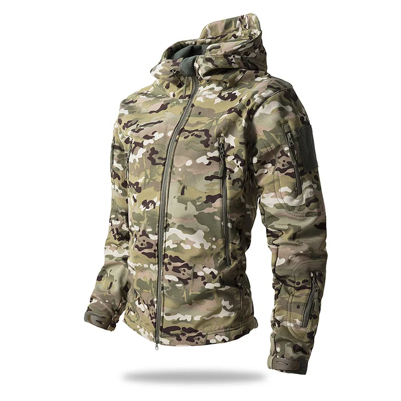 Unisex Multi Color Softshell Fleece Outerwear  Windproof Waterproof Warm Jacket for Autumn Winter Hiking Trekking