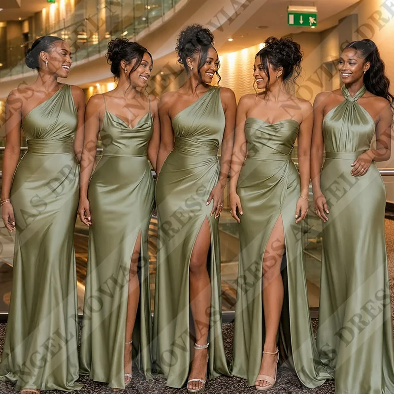 Angel Novias Customized Long Sage Green Bridesmaid Dresses 2027 Wedding Party Dresses vestido madrinhas casamento