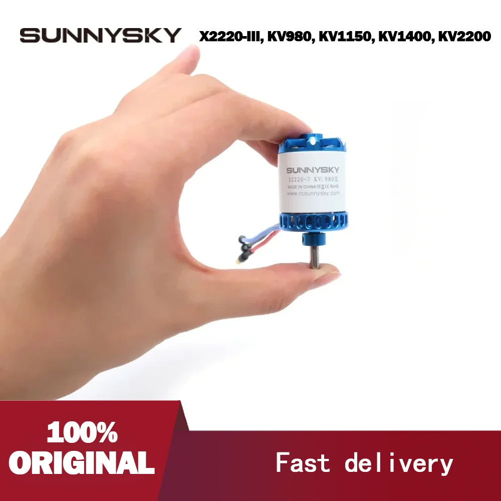 

Sunnysky X2220 III X2220-III KV980 KV1150 KV1400 KV2200 3S Outrunner Brushless Motor Designed for Fixed Wing 3D 3A Glider