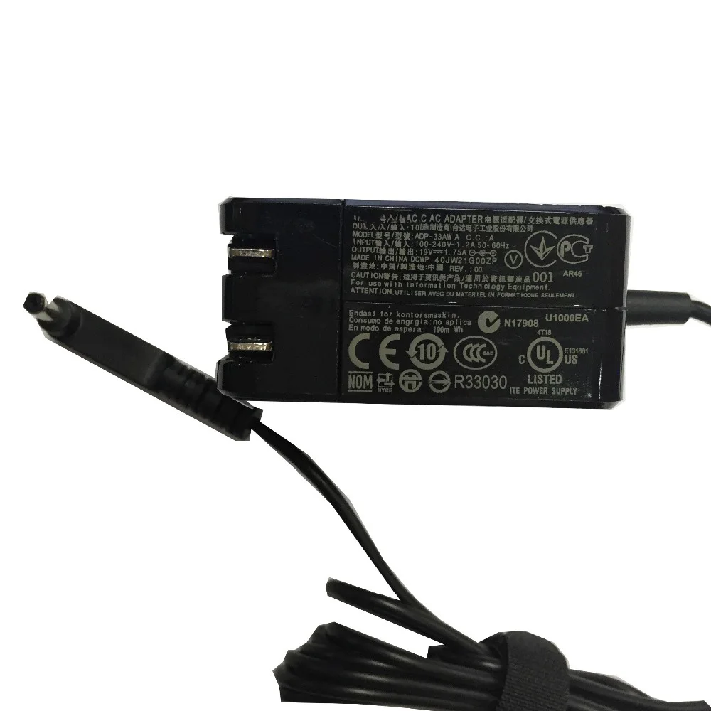 New Original 19V 1.75A 33W 4.0x1.35 Laptop Charger for ASUS X205 E202SA ADP-33AW X201E X202E Q200E AD890026