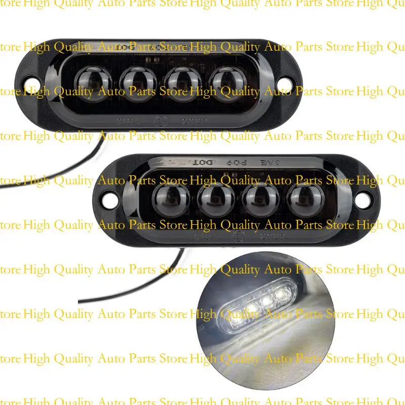 

G7NA LED Side Marker Light Smoked Lens Sidemarker Amber LED Turn Signal/LED Running/Position/Parking Light