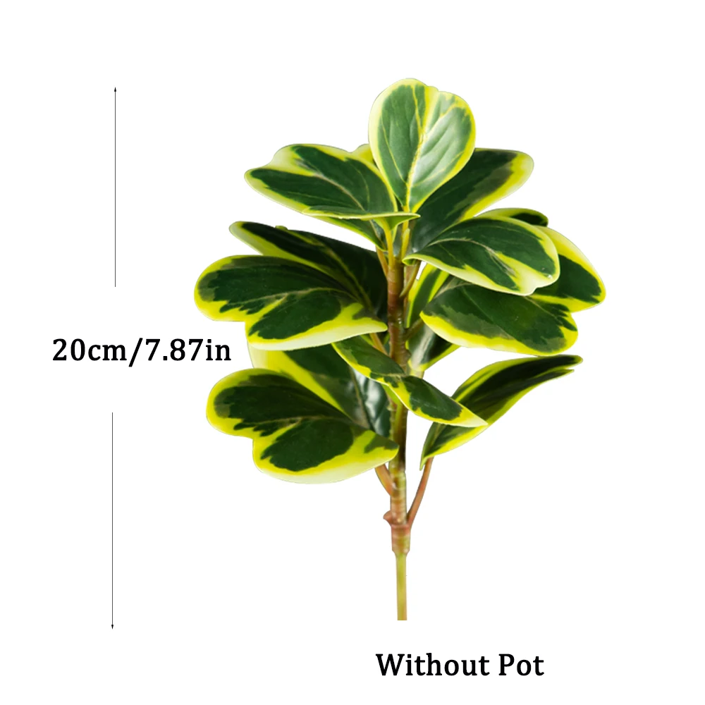 20-37cm Künstlicher Ficus-Baum, Künstlicher Eichenbaum, Tropische Geigenfeige, Plastik-Banyan-Zweig für Heim, Schreibtisch, Geschäft, Hochzeitsdekoration – Detail 7