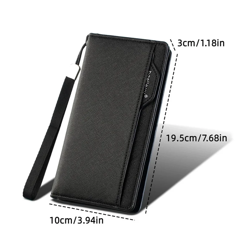 Baellerry Men's Long Wallet  Big Capacity Card Holder Male Handbag Zipper Buckle Money Clip High Quality Purse For Men