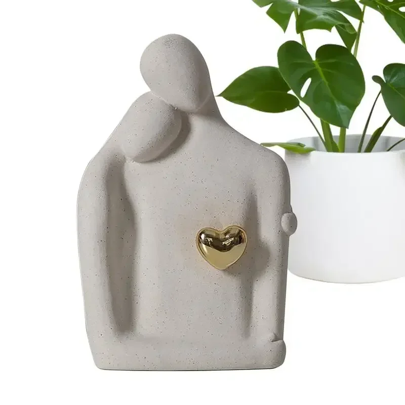 

Creative Abstract Characters Couple Ornaments Frosted Ceramic Home Decorations Modern Art Sculpture Crafts Wedding Gifts