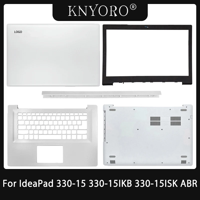 Funda para portátil Lenovo IdeaPad, cubierta trasera con bisel LCD, reposamanos, bisagras, parte superior blanca, 330-15IKB, 330-15ISK, ABR, IGM, 330-15