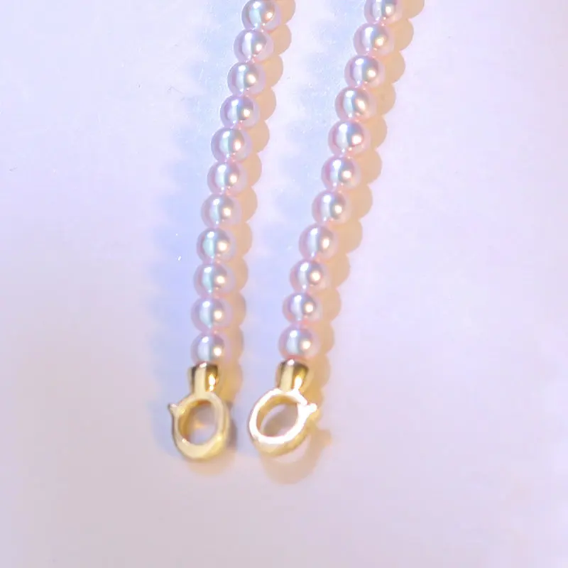 18K Gold Natural Saltwater Akoya Pearl Necklace, Versatile Choker Perfect for Pendants, Elegant Pearl Jewelry Gift for Women