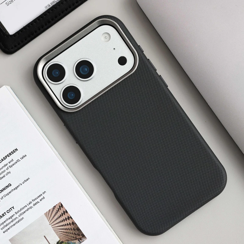 Luxury Diamond Patterned Magnetic PU Leather Case for iphone 18Pro 16 17 17Pro Max For Magsafe Metal Lens Frame Protective Cover