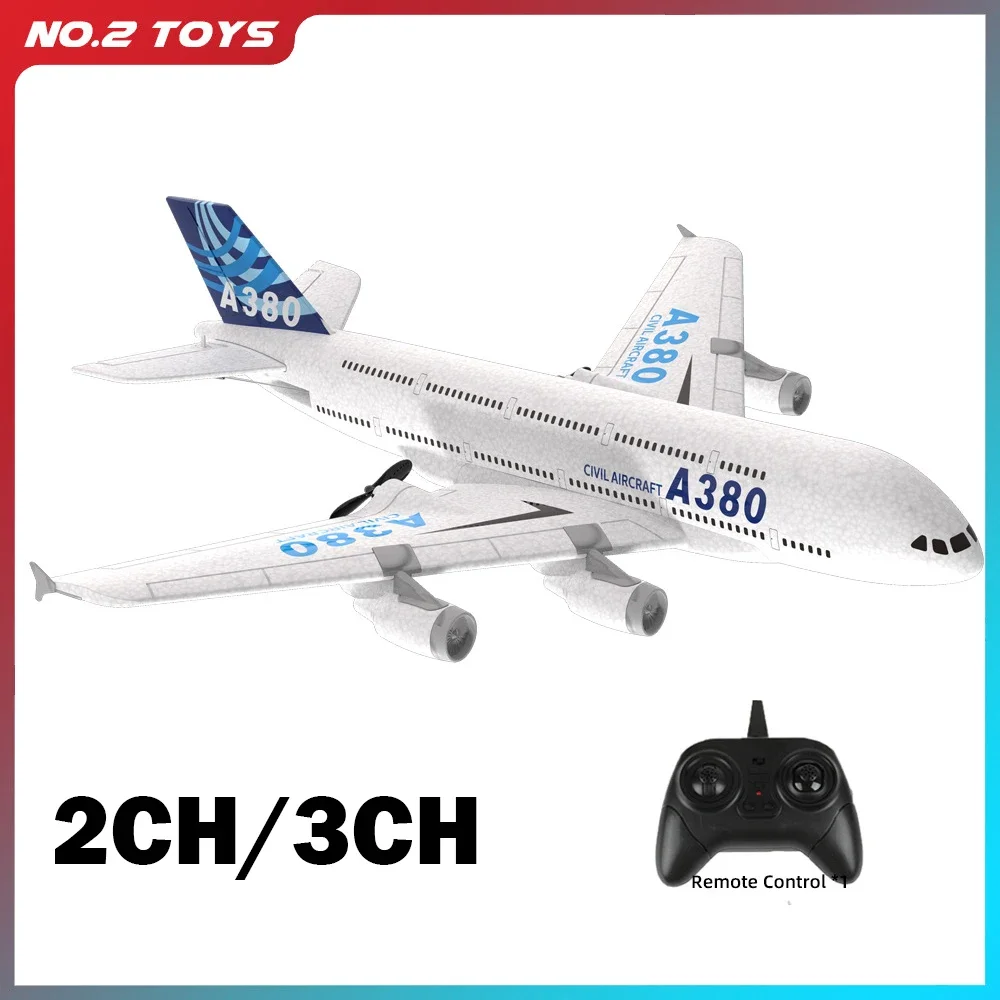 A380 Vliegtuig Airbus Rc Vliegtuig Schuim Speelgoed 2.4G Glijden Vaste Vleugel Rtf Vliegtuig Buiten Speelgoed Drone Modle Easy Fly Kinderen Cadeau